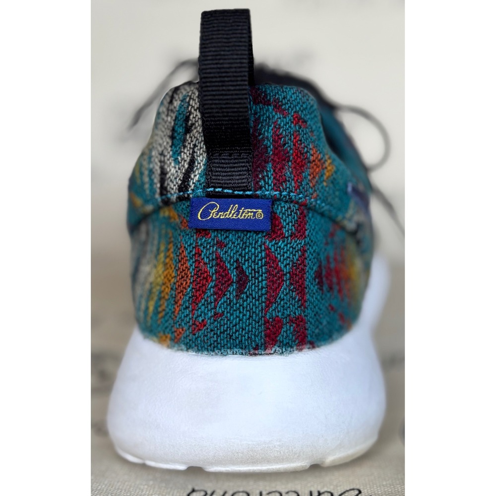 Nike Womens Roshe One Pendleton iD Running Shoes Teal Blue‎ Patterned Size 9